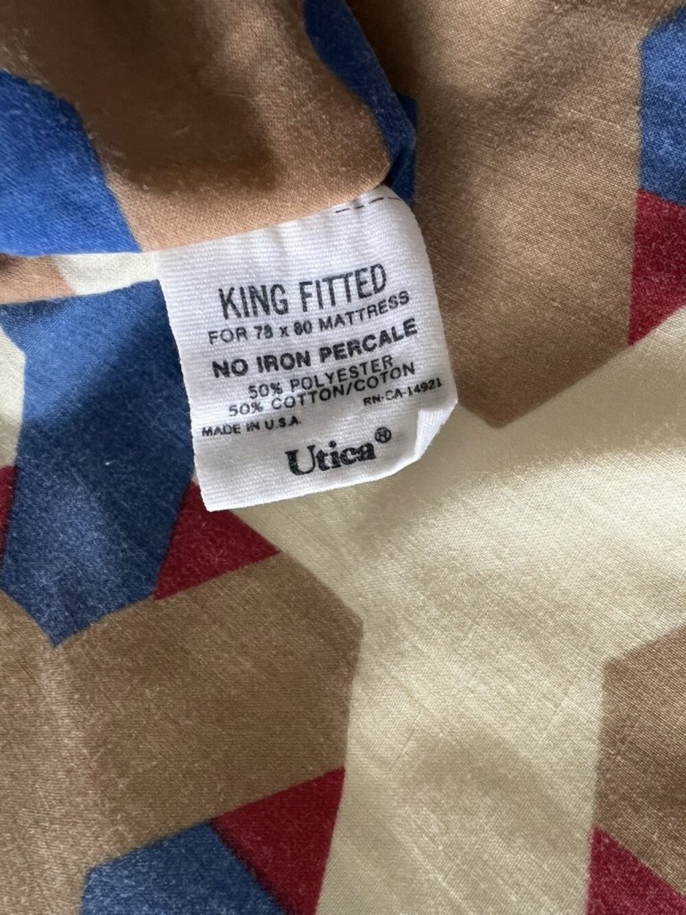 YVES SAINT LAURENT King Fitted Sheet "Connections" USA No-Iron Percale Designer - Picture 5 of 16